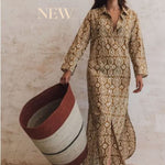 Fish pattern shirt dress for women