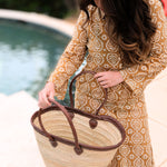 Fish Pattern Block Print Maxi Dress