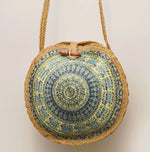 Round Woven Crossbody Bag