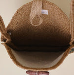 Round Woven Crossbody Bag