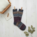Alpaca socks flat lay, cooler outdoor light