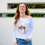 Drop Shoulder Layering Pullover - Exotic Places