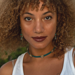 Leather Choker with Flowers