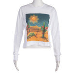 Long Sleeve Modest Crop Tee - Sacred Desert