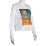 Long Sleeve Modest Crop Tee - Sacred Desert