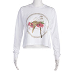 Long Sleeve Modest Crop Tee - Exotic Places