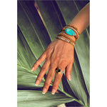mperial Jasper stone bracelet, adorned with an antique map clasp.