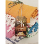 Over-sized, colorful bold stripes, our Mediterranean towel is beautifully hand-loomed with hand-tied fringe. 