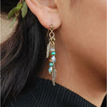 Feather & Bead Earrings