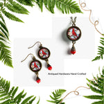 Divine Iguana Collection - Red Cardinal Earrings