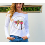 Drop Shoulder Layering Pullover - Exotic Places