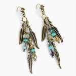 Feather & Bead Earrings